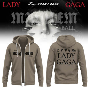 Limited Edition GAGA The Mayhem Ball Tour 2025 Zip Hoodie-LL2512151036