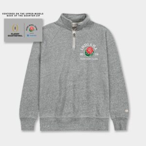 Limited Edition INDIANA 🏈 Rose Bowl Quater Zip Sweater-AB1216250018