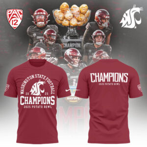 Limited Edition WSUCougarFB Champs Tshirt-LL2512231004