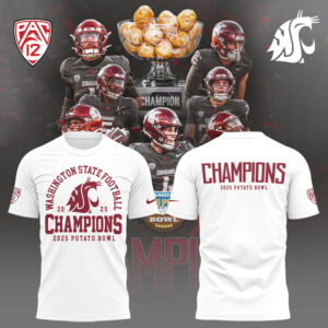 Limited Edition WSUCougarFB Champs Tshirt-LL2512231008