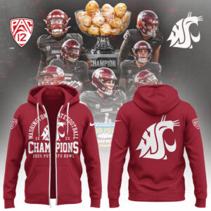 Limited Edition WSUCougarFB CHampions Zip Hoodie-LL2512241004