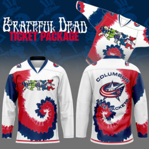 Limited Edition Columbus Blue Jackets x Grateful Dead Night Jersey-LL250826006