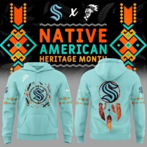 Limited Edition Nike Seattle Kraken Native American Heritage Hoodie-PU1207241104