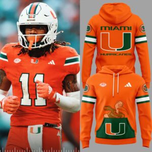 Limited Edition Miami Hurricanes Orange Hoodie-PU102524508