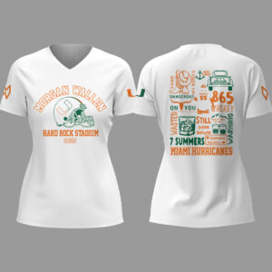 Limited Edition M.W x Hurricanes FB Hard Rock Stadium Conccert V-neck Shirt-PU25071806