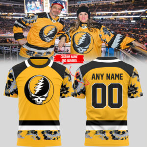 Limited Edition Pittsburgh x Grateful Custom Name + Number Tshirt-PU26011814