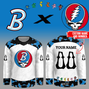 Limited Edition BisonhockeyECHL x Grateful Custom Name + Number Jersey-ND01202619