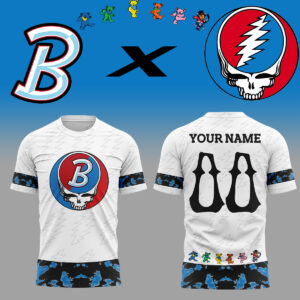 Limited Edition BisonhockeyECHL x Grateful Custom Name + Number Tshirt-ND01202620