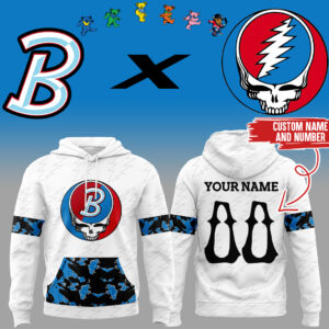 Limited Edition BisonhockeyECHL x Grateful Custom Name + Number Hoodie-ND01202621