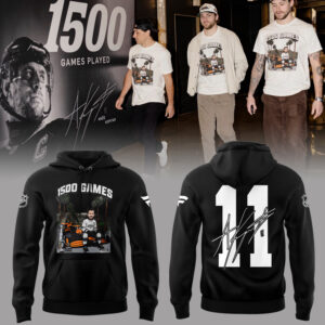Limited Edition Anze Kopitar 1500 game play Hoodie-PA030626029