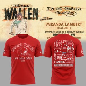 Exclusive Version Wisconsin Badgers x Morgan Wallen 2025 TShirt-AB060925511