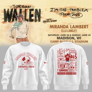 Exclusive Version Wisconsin Badgers x Morgan Wallen 2025 Sweatshirt-AB060925505
