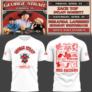Limited Edition G. Strait x Texas Tech At Jones AT&T Stadium Tshirt-PU26042113