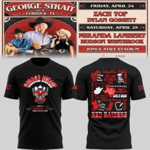 Limited Edition G. Strait x Texas Tech At Jones AT&T Stadium Tshirt-PU26042111