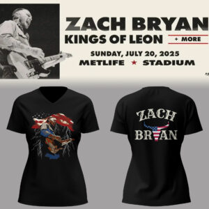 Limited Zach Bryan ?The?Quittin??Time?Tour 2025? V-neck TShirt-PA072125026