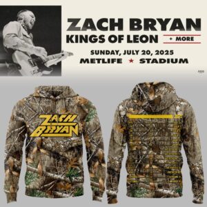 Limited Zach Bryan ?The?Quittin??Time?Tour 2025? Camo Hoodie-ND07212536