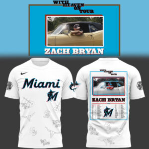 Limited Zach ?With Heaven On Tour 2026.? x Marlins TShirt-PU26031407