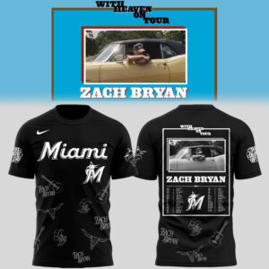 Limited Zach ?With Heaven On Tour 2026.? x Marlins TShirt-PU26031409