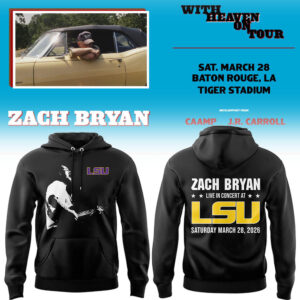 Limited Zach ?With Heaven On Tour 2026.? at LSU Hoodie-LL260328004