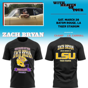 Limited Zach ?With Heaven On Tour 2026.? at LSU TShirt-LL260328002