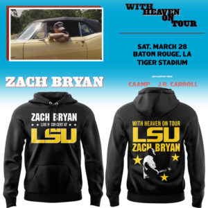Limited Zach ?With Heaven On Tour 2026.? at LSU Hoodie-LL260328006