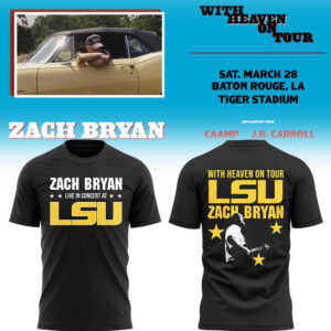 Limited Zach ?With Heaven On Tour 2026.? at LSU TShirt-LL260328003