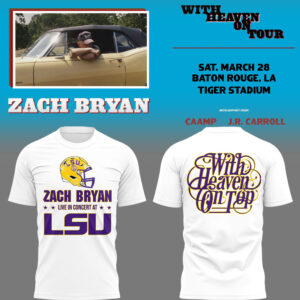 Limited Zach ?With Heaven On Tour 2026.? at LSU TShirt-LL260328008