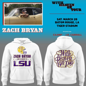 Limited Zach ?With Heaven On Tour 2026.? at LSU Hoodie-LL260328009