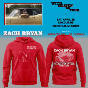 Limited Edition ?With Heaven On Tour 2026.? at lincoln, Ne Memorial Stadium Hoodie-KC04222622