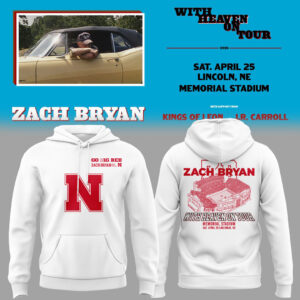 Limited Edition ?With Heaven On Tour 2026.? at lincoln, Ne Memorial Stadium Hoodie-KC04222623