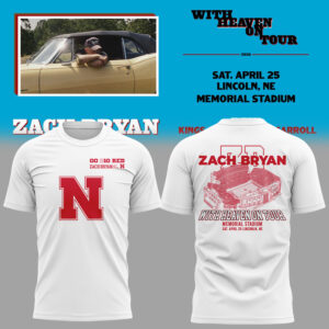 Limited Edition ?With Heaven On Tour 2026.? at lincoln, Ne Memorial Stadium Shirt-KC04222626