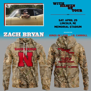 Limited Edition ?With Heaven On Tour 2026.? at lincoln, Ne Memorial Stadium Hoodie-KC04222624
