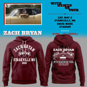 Limited Edition ?With Heaven On Tour 2026.? at Davis Wade Stadium Starkville, Mississippi Hoodie-KC04272626