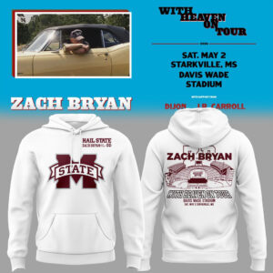 Limited Edition ?With Heaven On Tour 2026.? at Davis Wade Stadium Starkville, Mississippi Hoodie-KC04272624