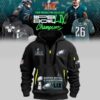 Limited Edition Super Bowl LIX Champions Eagle New Black Hoodie-PU021025600