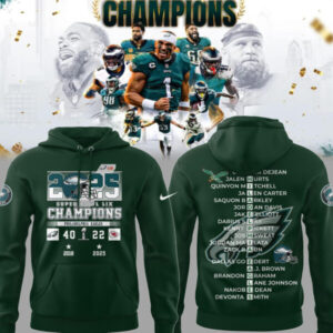 Limited Edition Super Bowl LIX Champions Eagle Hoodie-PU021025003
