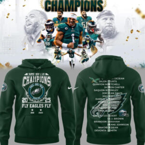 Limited Edition Super Bowl LIX Champions Eagle Hoodie-PU021025001