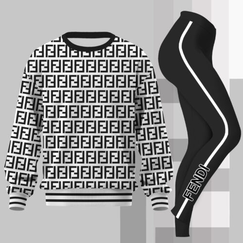 PREMIUM Luxury Brand Leggings and Sweatshirt Set For Women - Win310782
