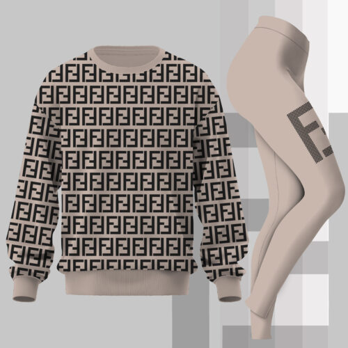 PREMIUM Luxury Brand Leggings and Sweatshirt Set For Women - Win310783