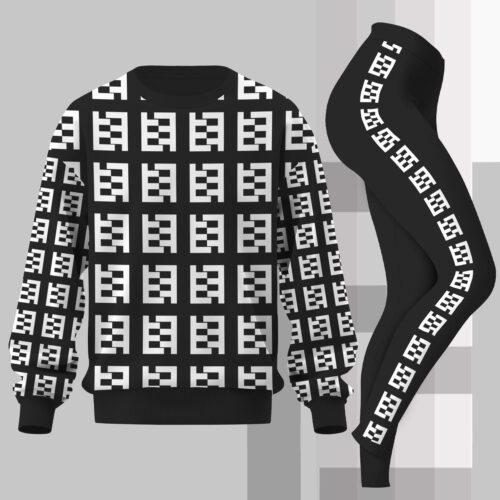 PREMIUM Luxury Brand Leggings and Sweatshirt Set For Women - Win310784