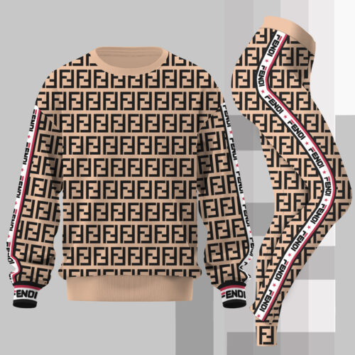 PREMIUM Luxury Brand Leggings and Sweatshirt Set For Women - Win310786