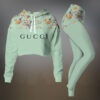 Luxury Brand Combo Cropped Hoodie and Leggings  for Women - CHIC110912