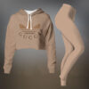 Luxury Brand Combo Cropped Hoodie and Leggings  for Women - CHIC110947
