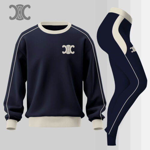 PREMIUM Luxury Brand Leggings and Sweatshirt Set For Women - NHP241003C