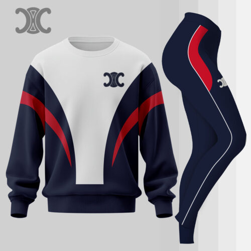 PREMIUM Luxury Brand Leggings and Sweatshirt Set For Women - NHP241003D