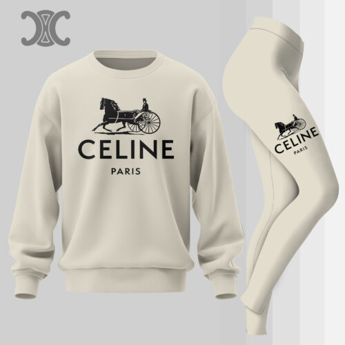 PREMIUM Luxury Brand Leggings and Sweatshirt Set For Women - NHP241003E